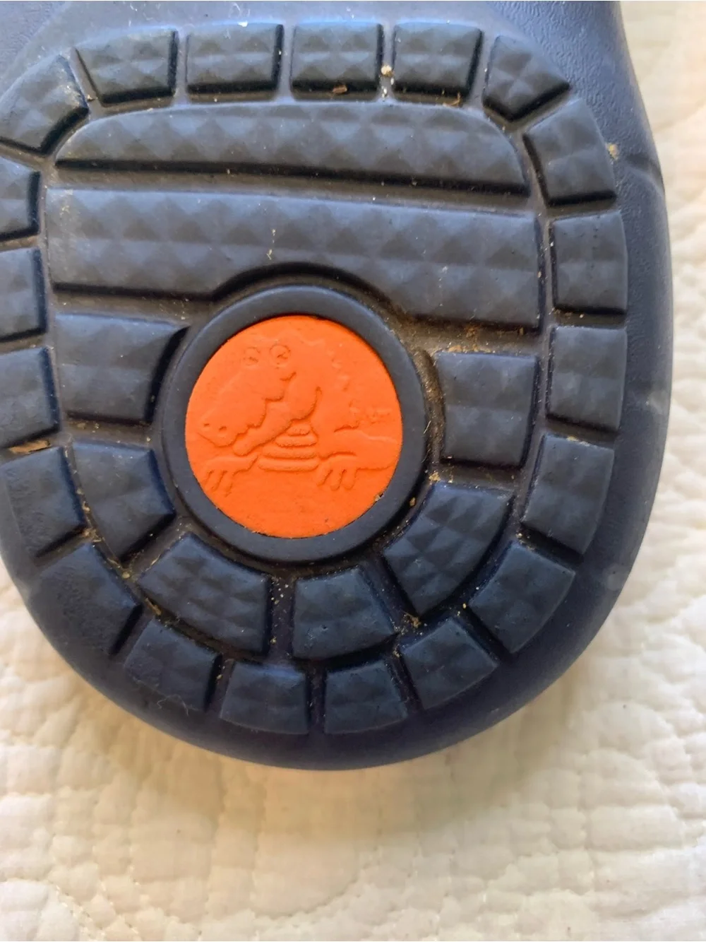 CROCS Modi Sport Slide Sandals in Navy and Orange with Dual-Comfort Cushion Bed